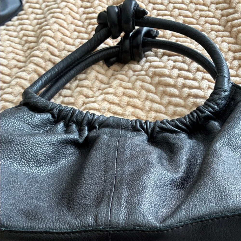 Free People Black Leather Shoulder Bag - Picture 4 of 10